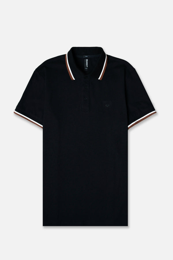 POLO MANGA CORTA COLOR NEGRO