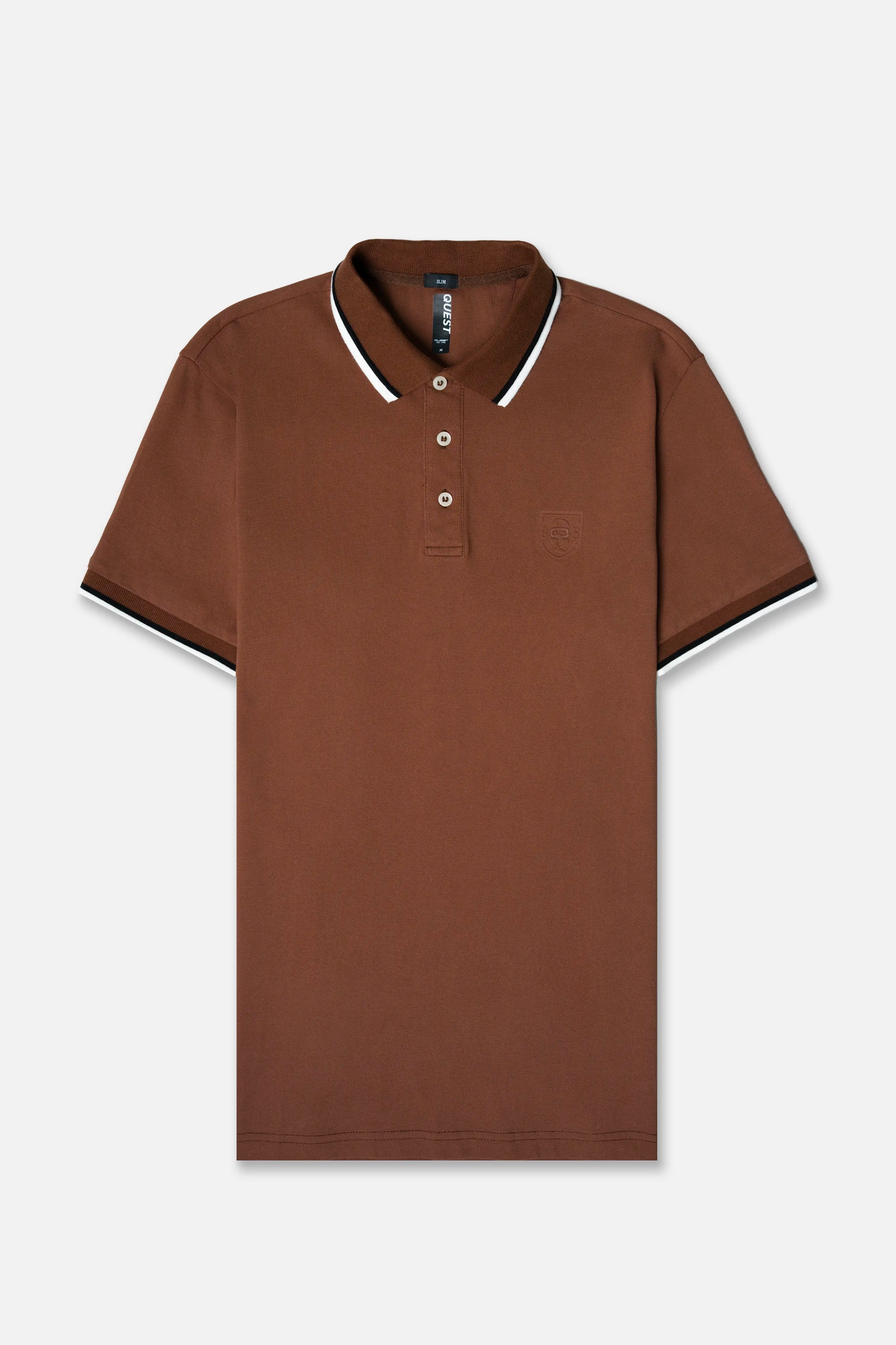 POLO MANGA CORTA COLOR BRUNETTE