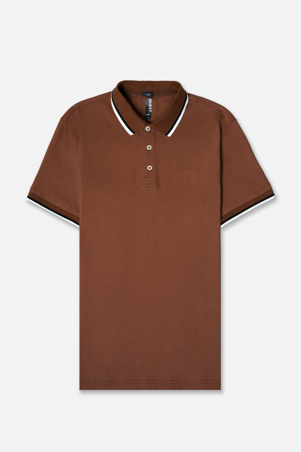 POLO MANGA CORTA COLOR BRUNETTE