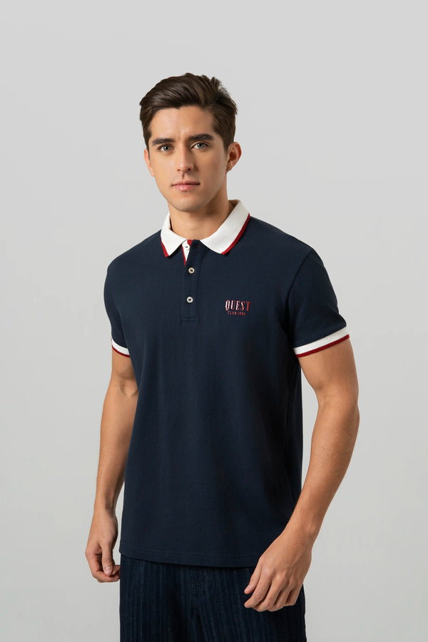 POLO MANGA CORTA COLOR AZUL OSCURO