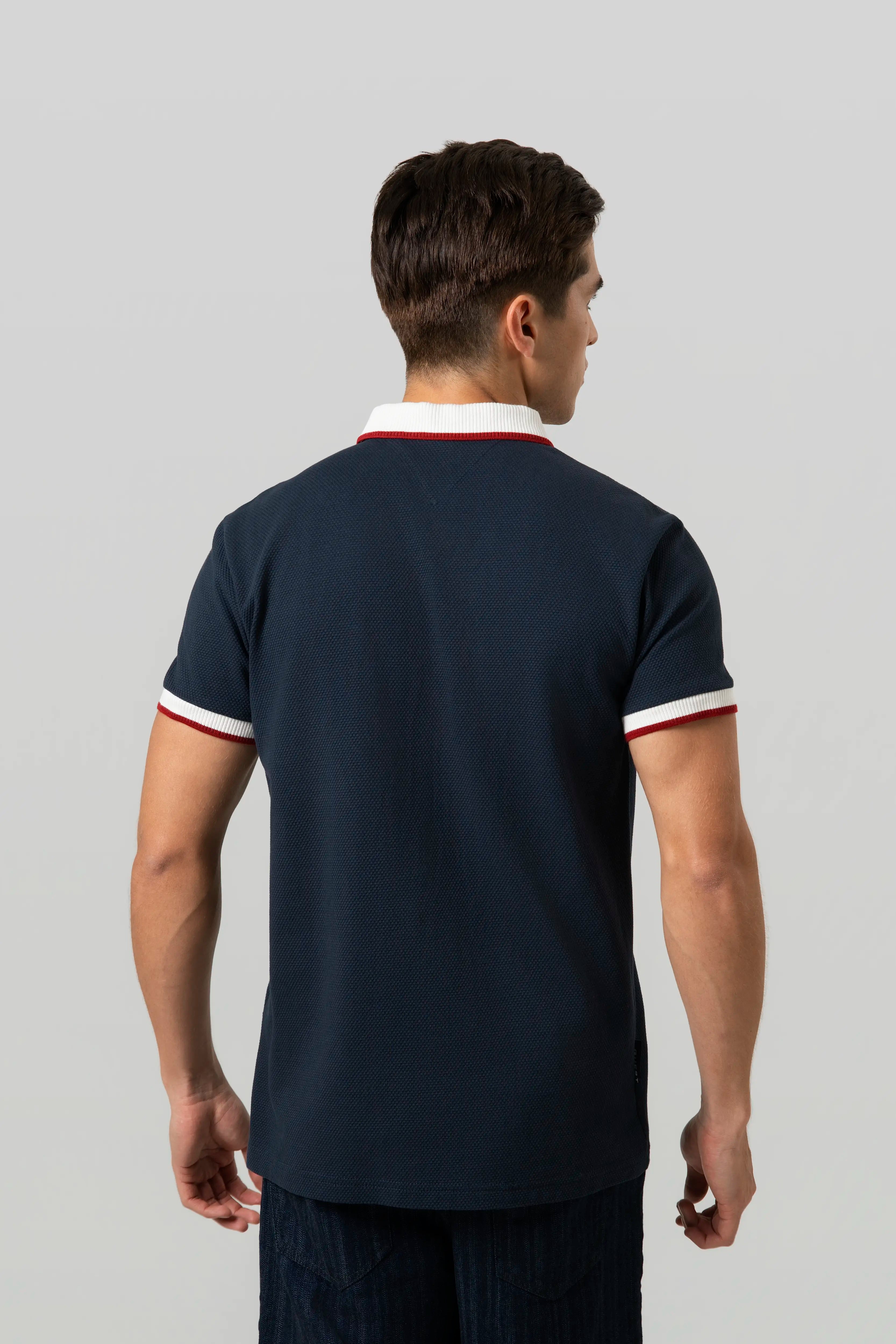 POLO MANGA CORTA COLOR AZUL OSCURO