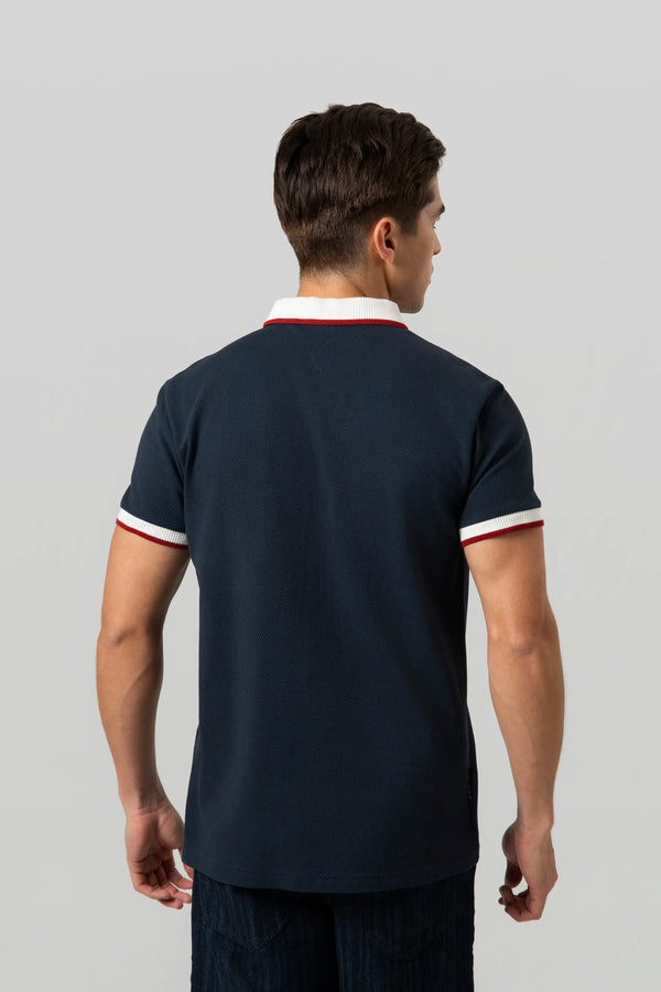 POLO MANGA CORTA COLOR AZUL OSCURO