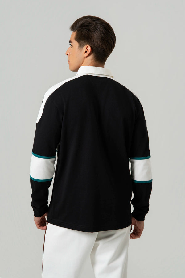 POLO MANGA LARGA COLOR NEGRO