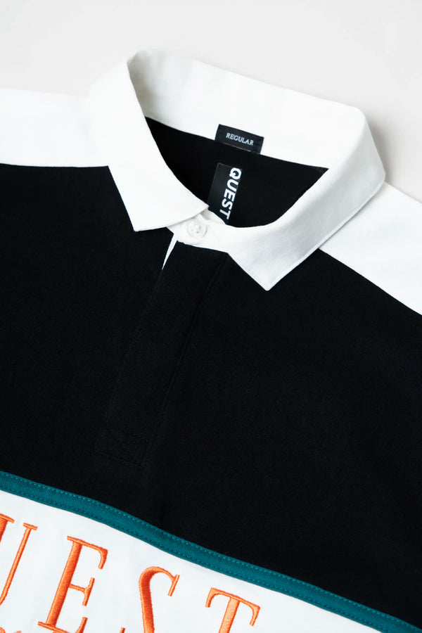 POLO MANGA LARGA COLOR NEGRO