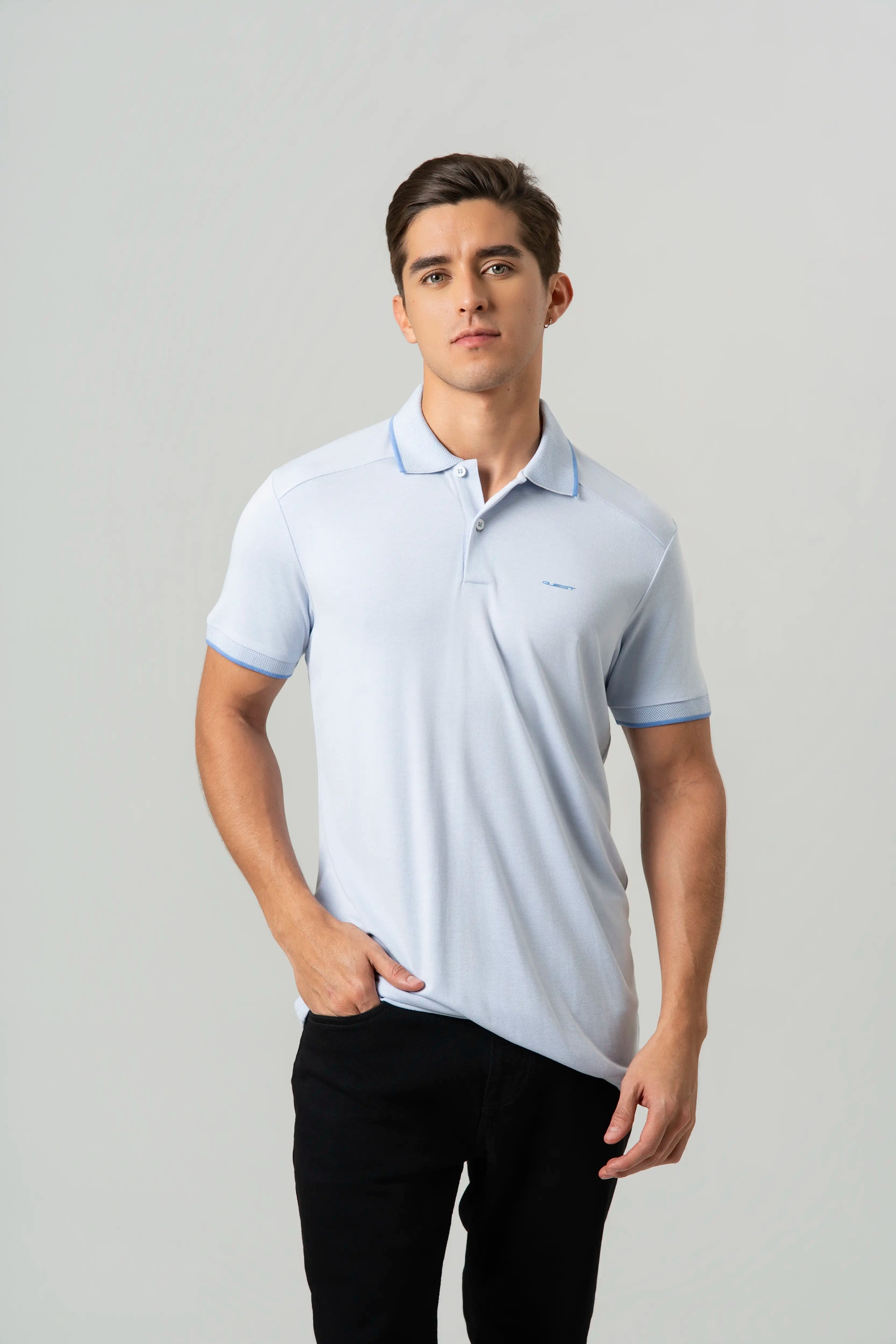 POLO MANGA CORTA COLOR BABY BLUE