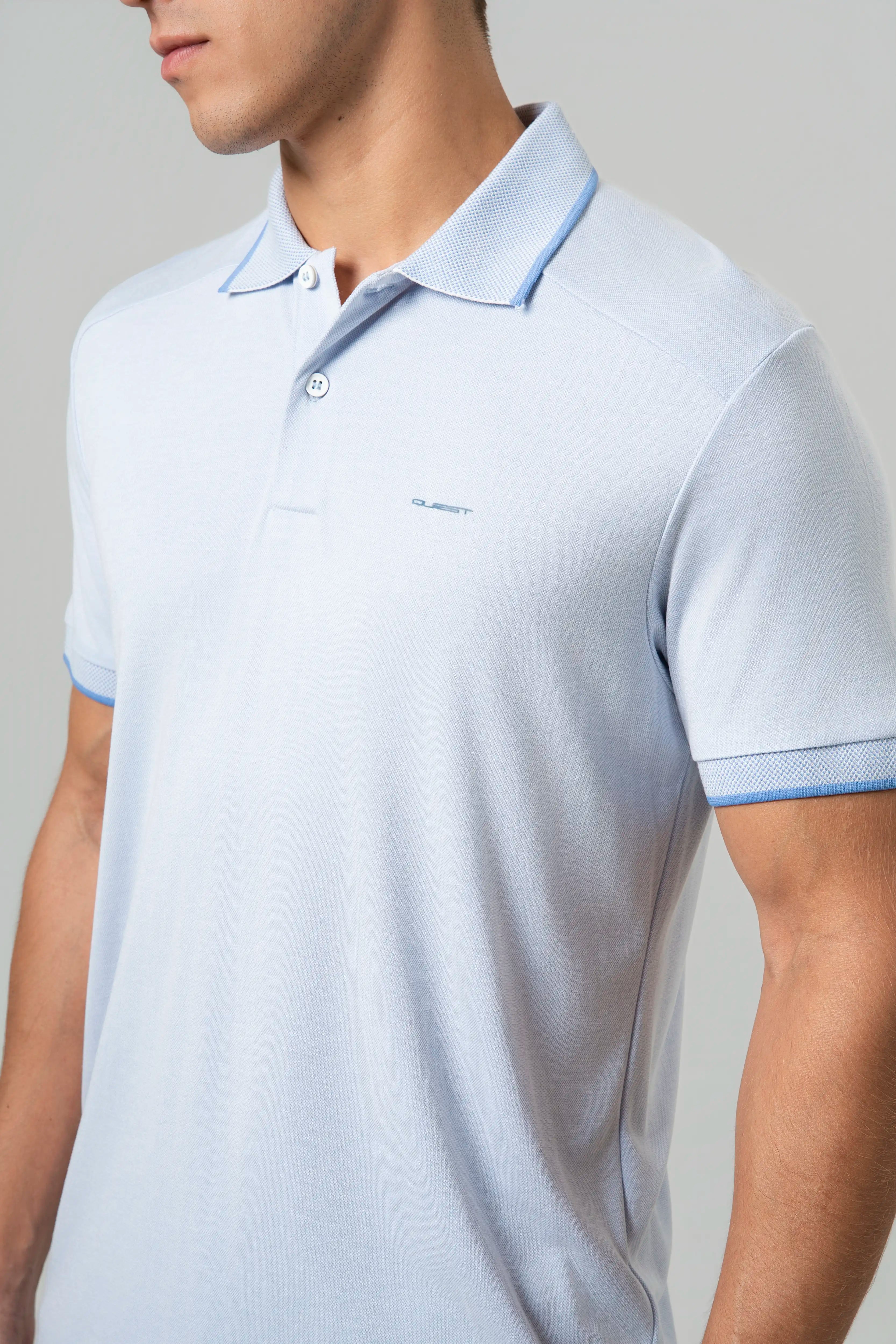 POLO MANGA CORTA COLOR BABY BLUE
