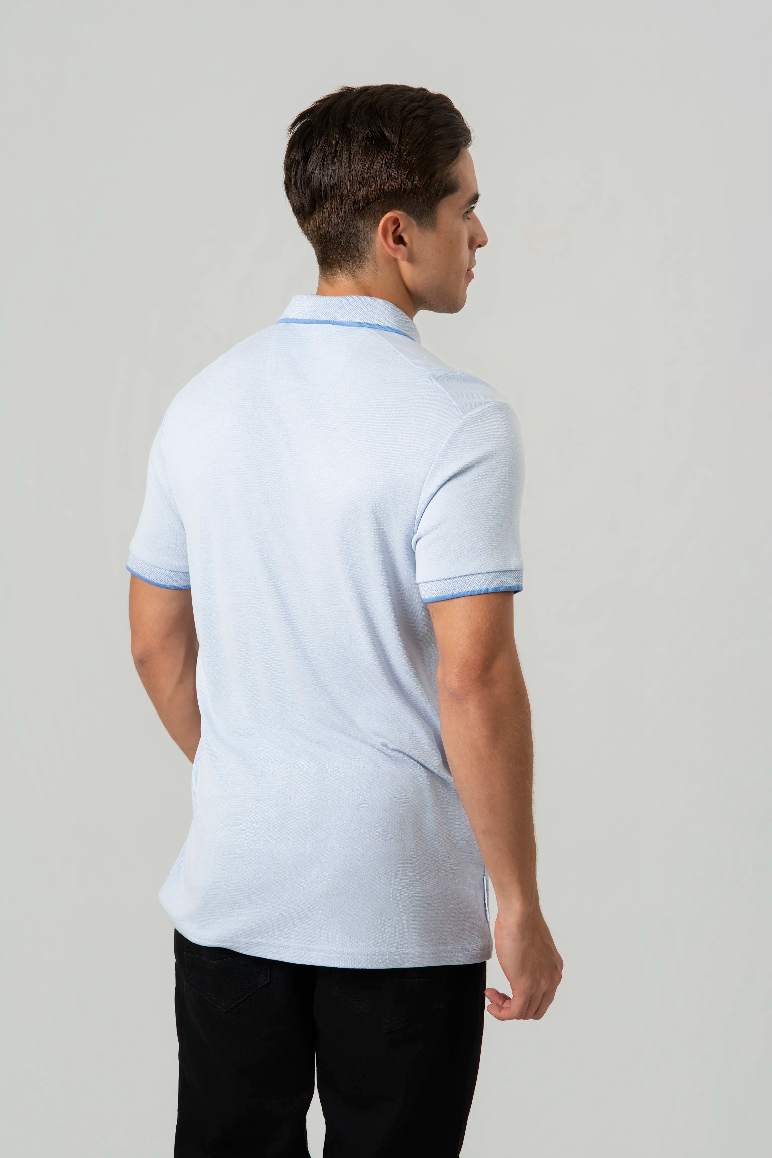 POLO MANGA CORTA COLOR BABY BLUE