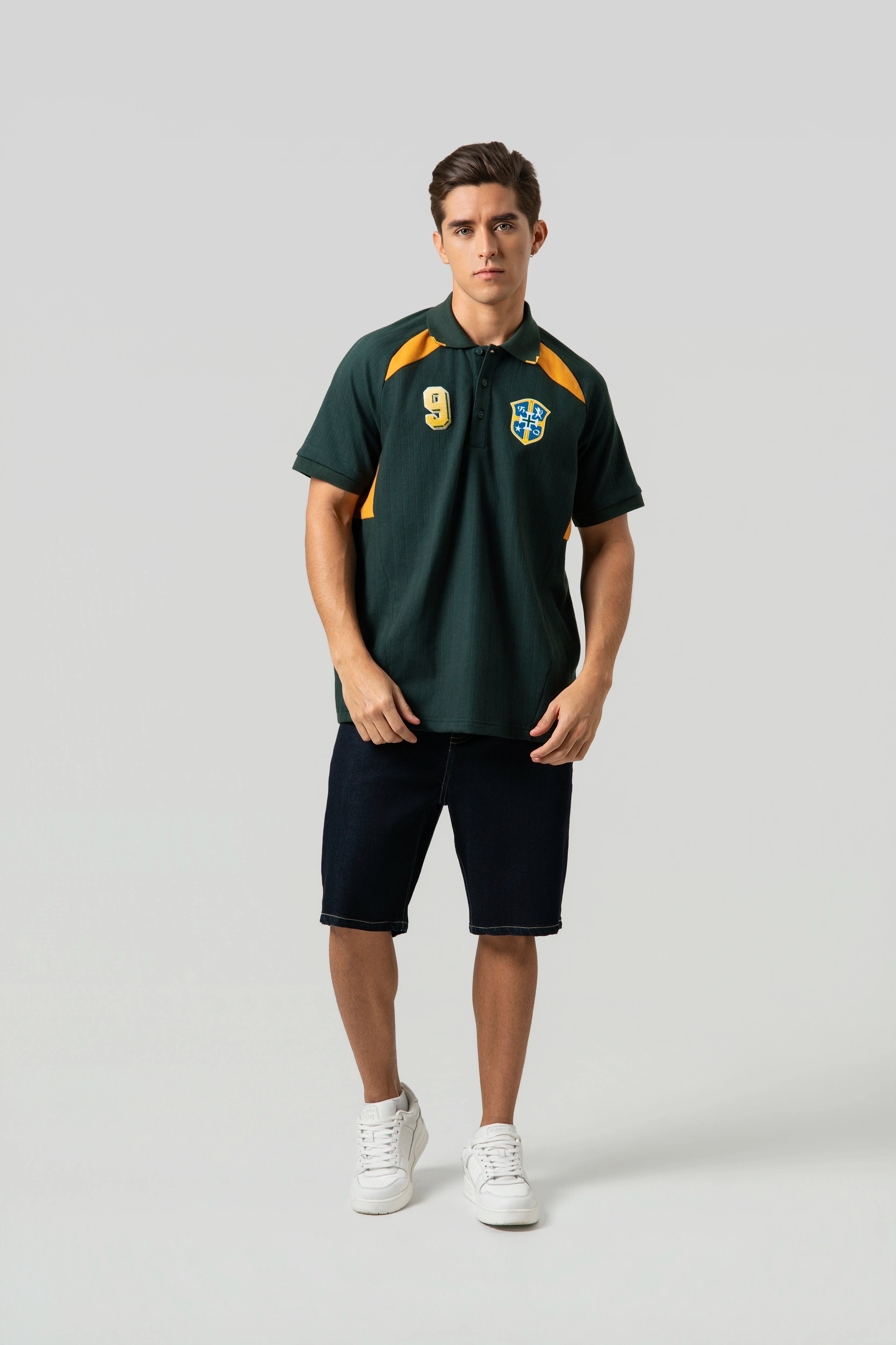 POLO BRASIL MANGA CORTA COLOR DARK GREEN