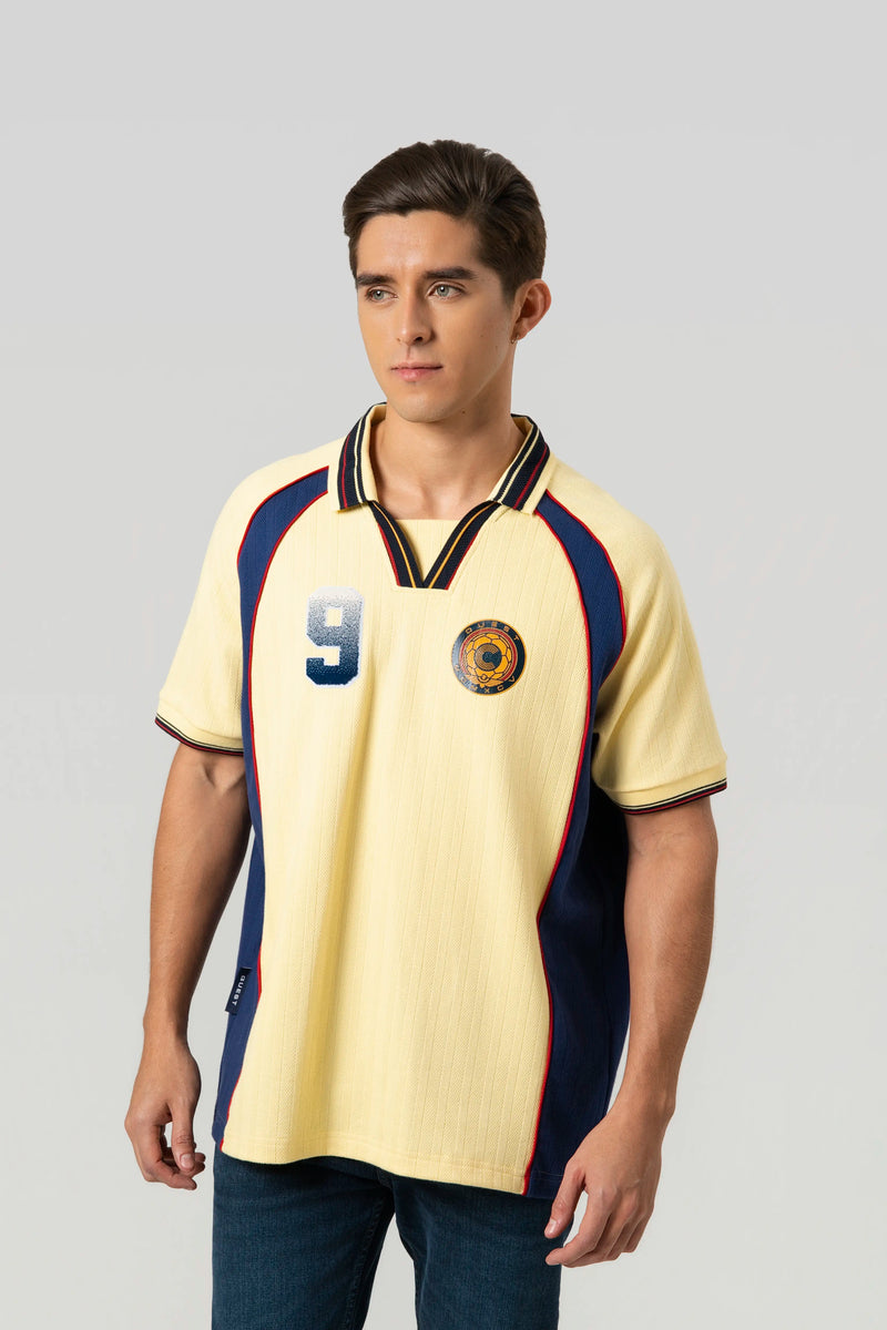 POLO COLOMBIA MANGA CORTA COLOR BANANA PALIDO