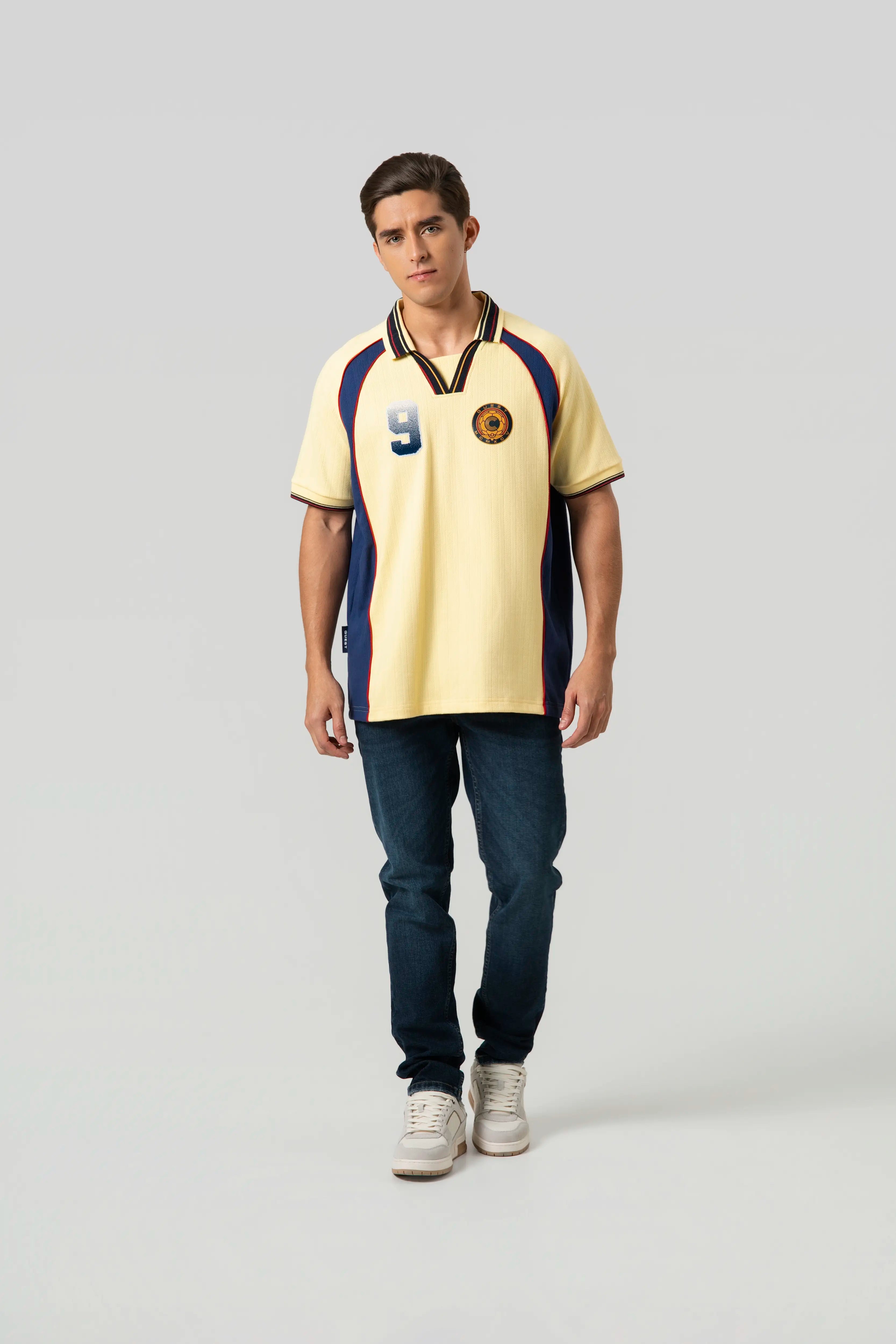 POLO COLOMBIA MANGA CORTA COLOR BANANA PALIDO