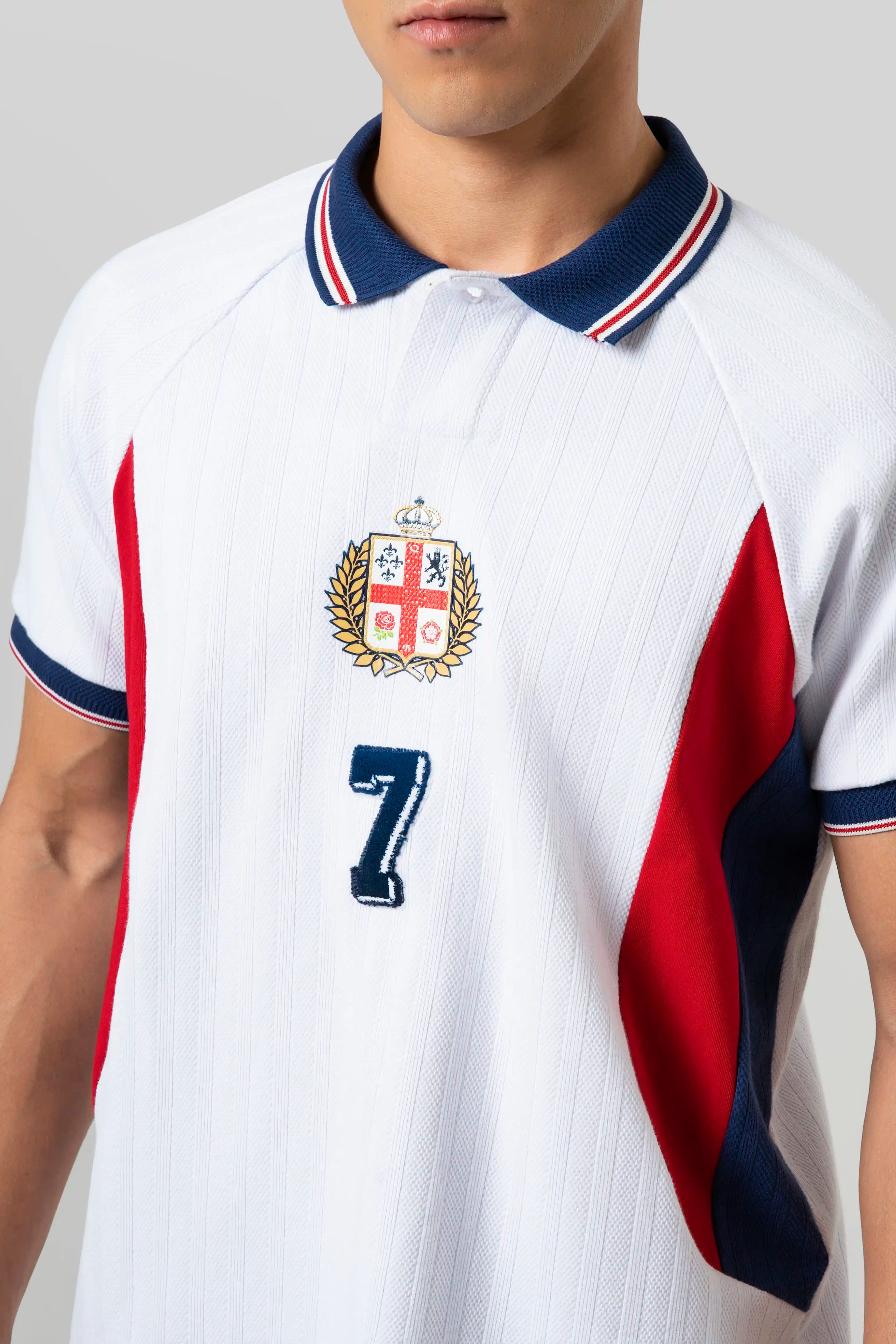 POLO INGLATERRA MANGA CORTA COLOR BLANCO OPTICO