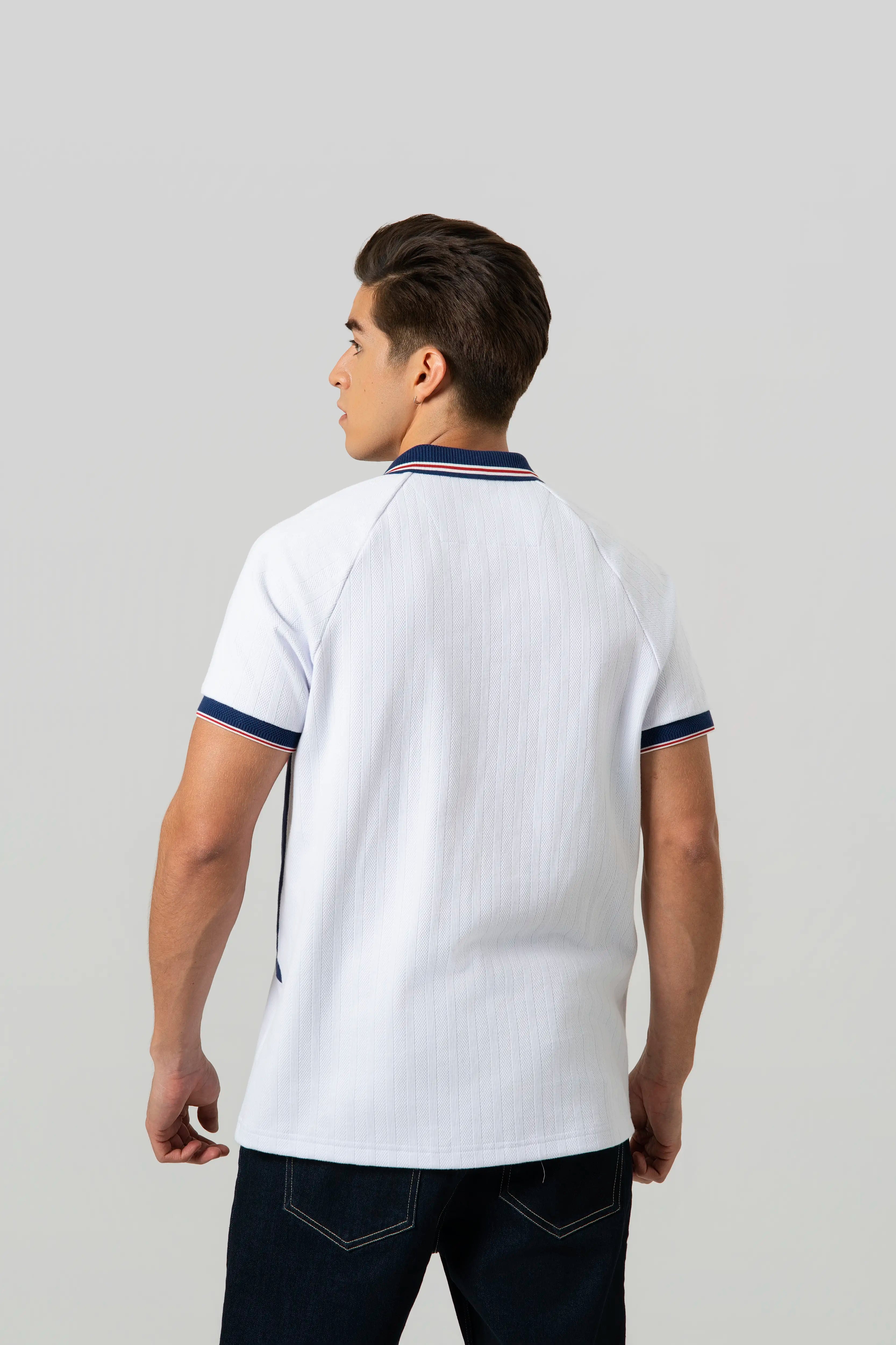 POLO INGLATERRA MANGA CORTA COLOR BLANCO OPTICO