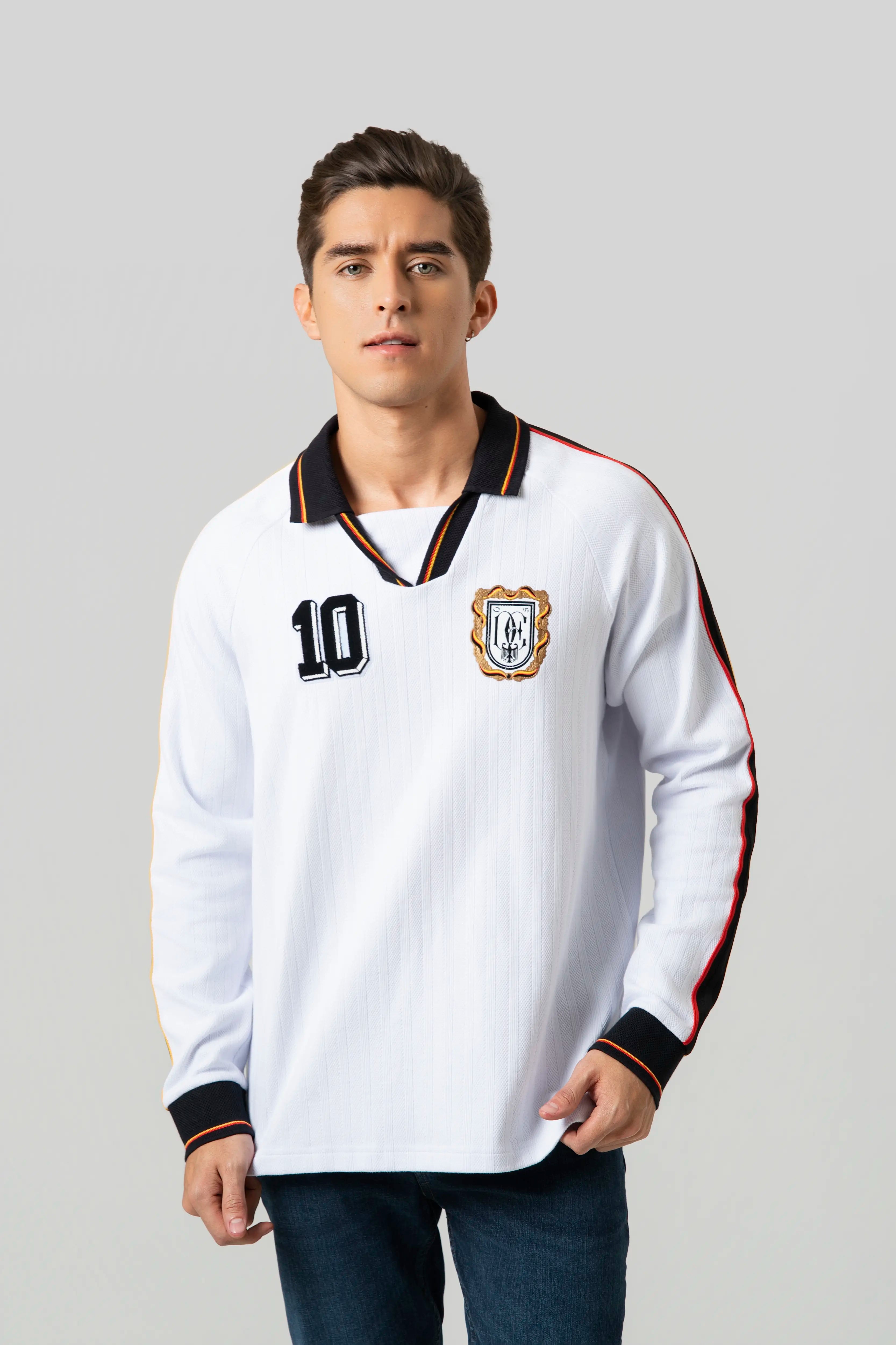 POLO ALEMANIA MANGA LARGA COLOR BLANCO OPTICO