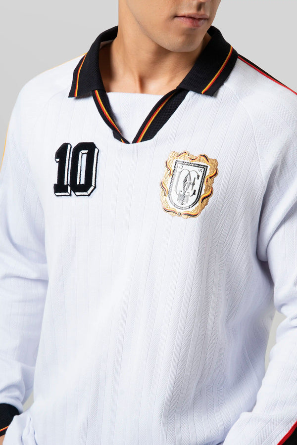 POLO ALEMANIA MANGA LARGA COLOR BLANCO OPTICO