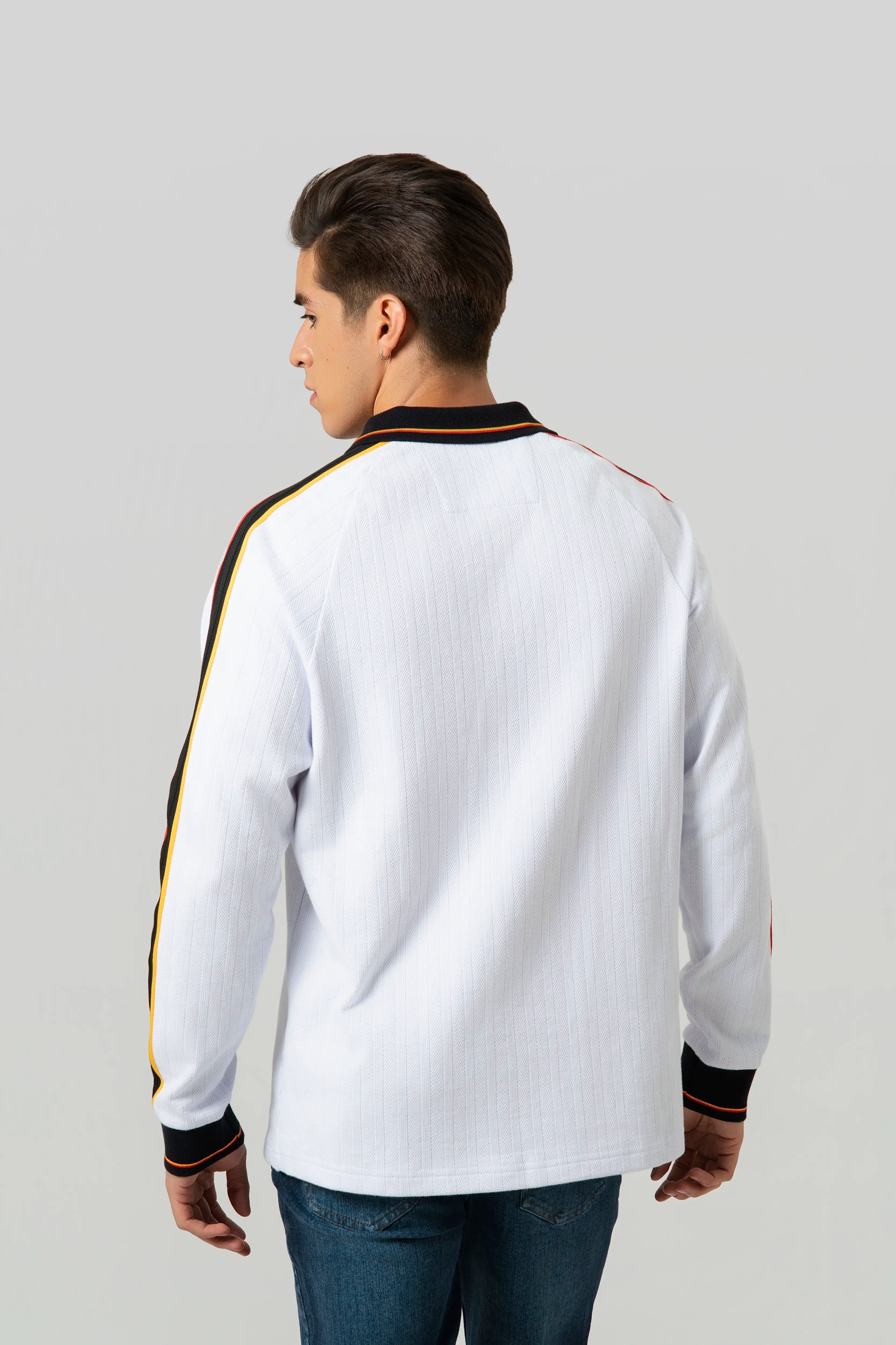 POLO ALEMANIA MANGA LARGA COLOR BLANCO OPTICO