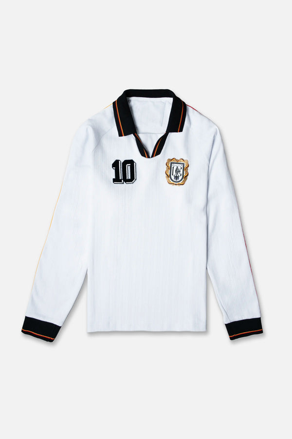 POLO ALEMANIA MANGA LARGA COLOR BLANCO OPTICO