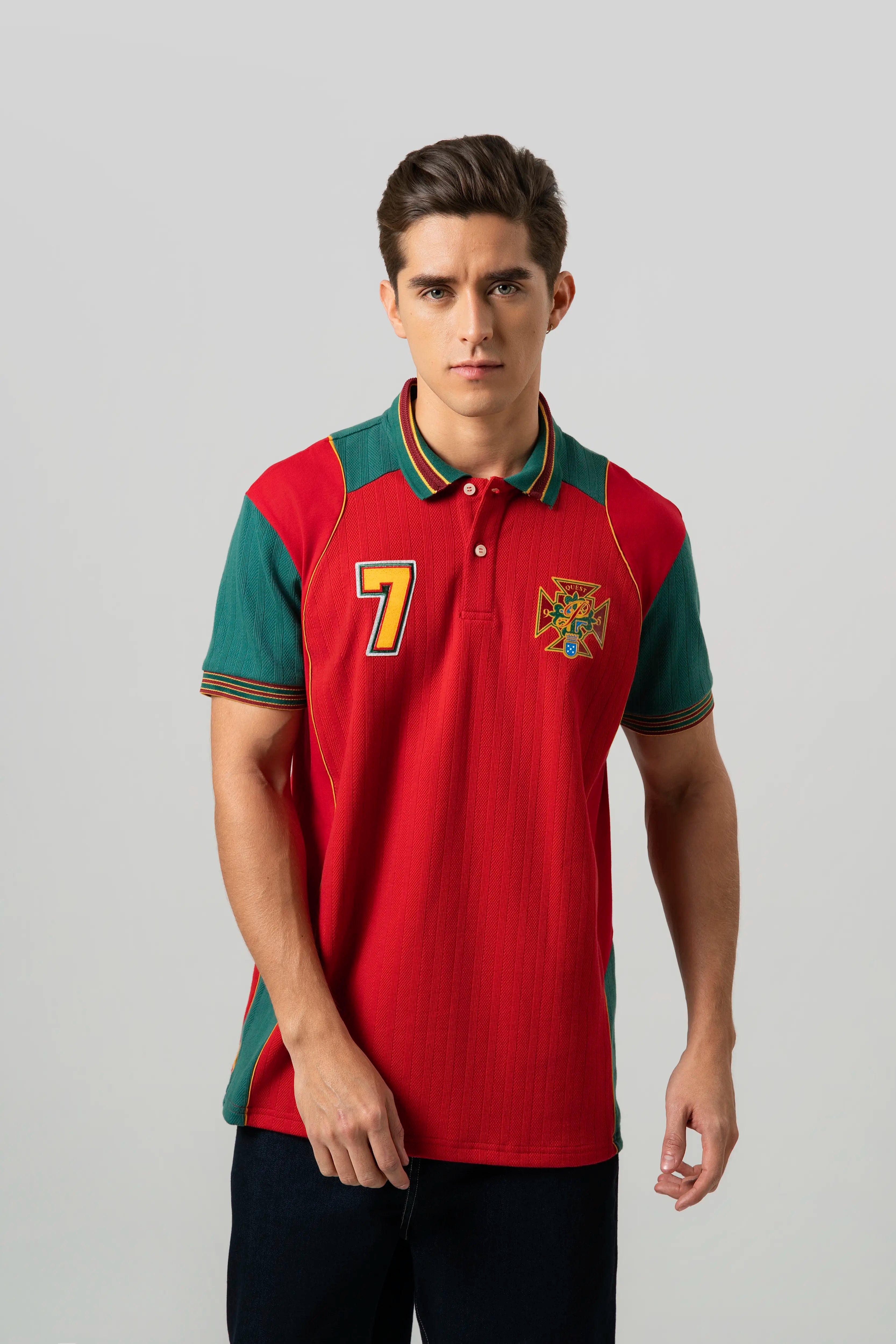 POLO PORTUGAL MANGA CORTA COLOR RED DAHILA