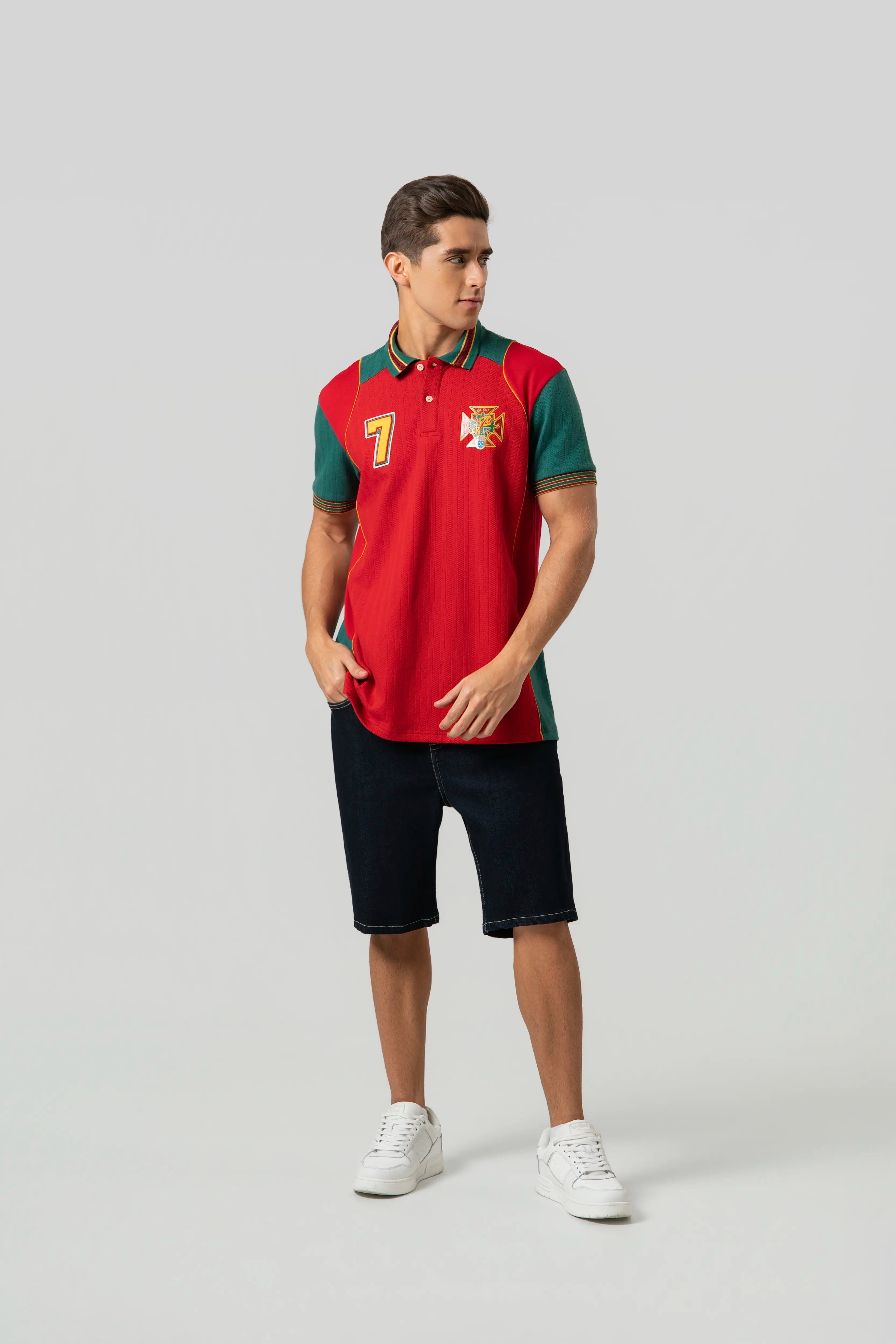 POLO PORTUGAL MANGA CORTA COLOR RED DAHILA
