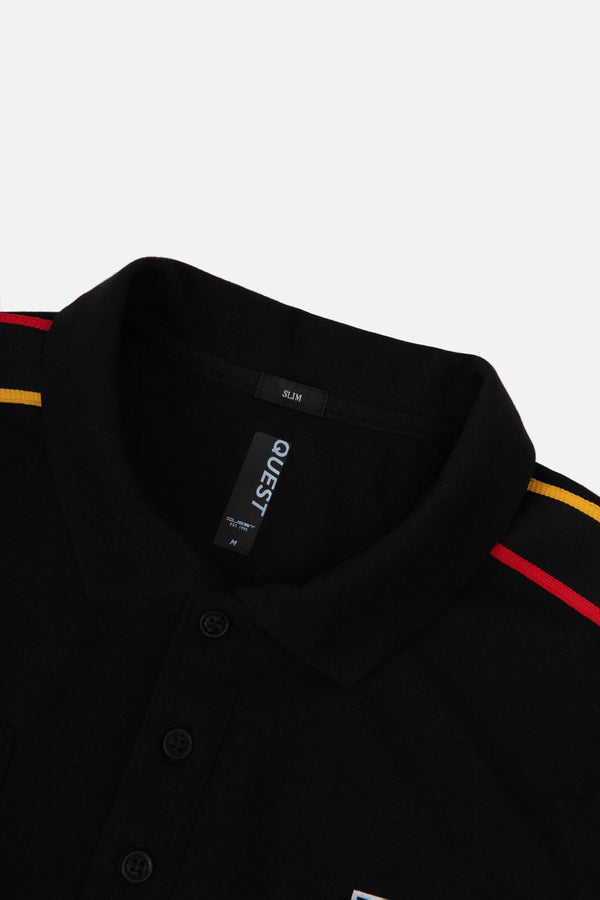 POLO ALEMANIA MANGA CORTA COLOR NEGRO