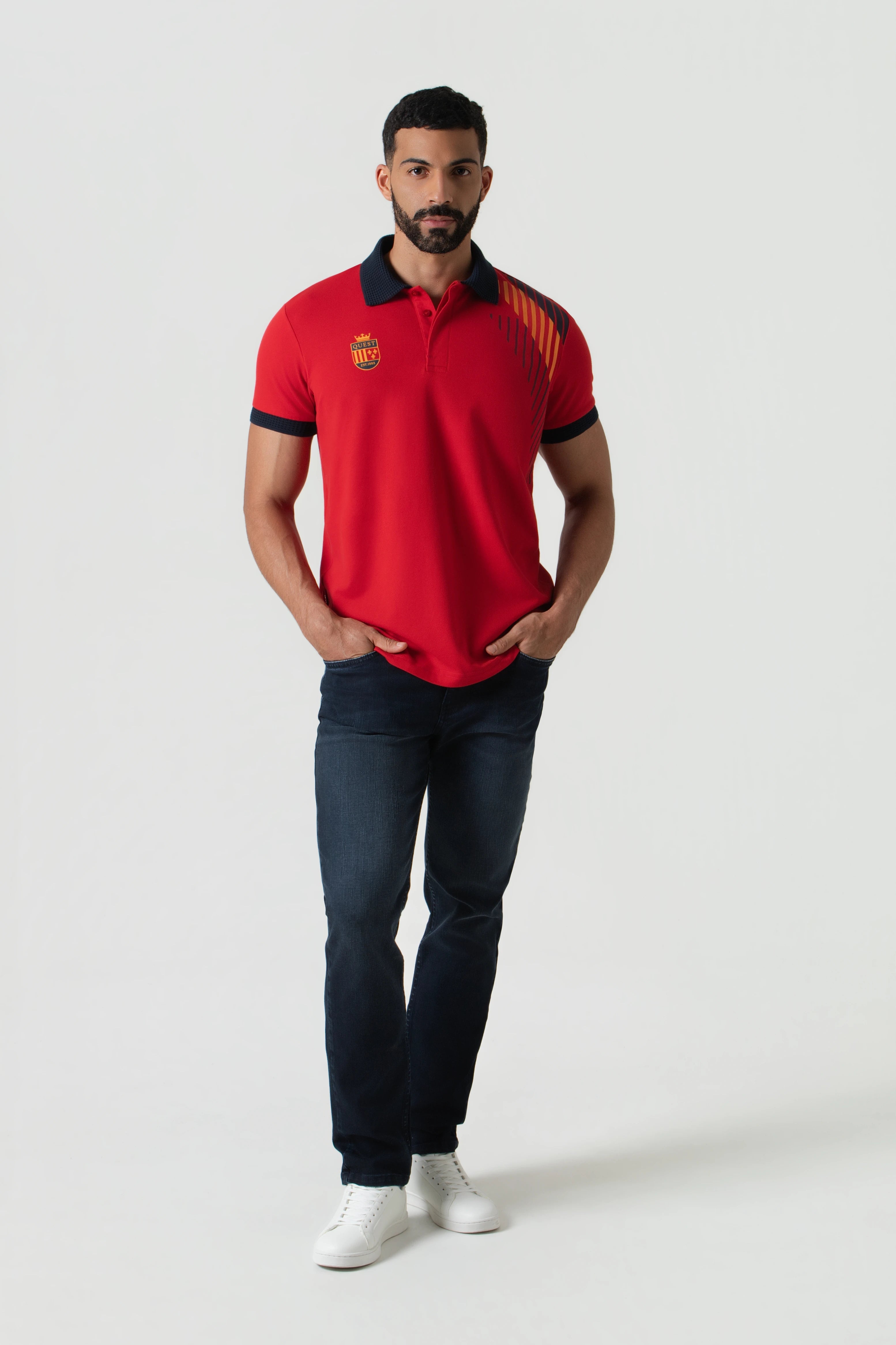 POLO MANGA CORTA COLOR ROJO