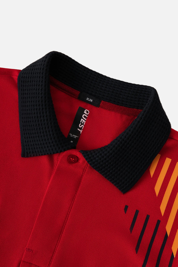POLO ESPAÑA MANGA CORTA COLOR ROJO