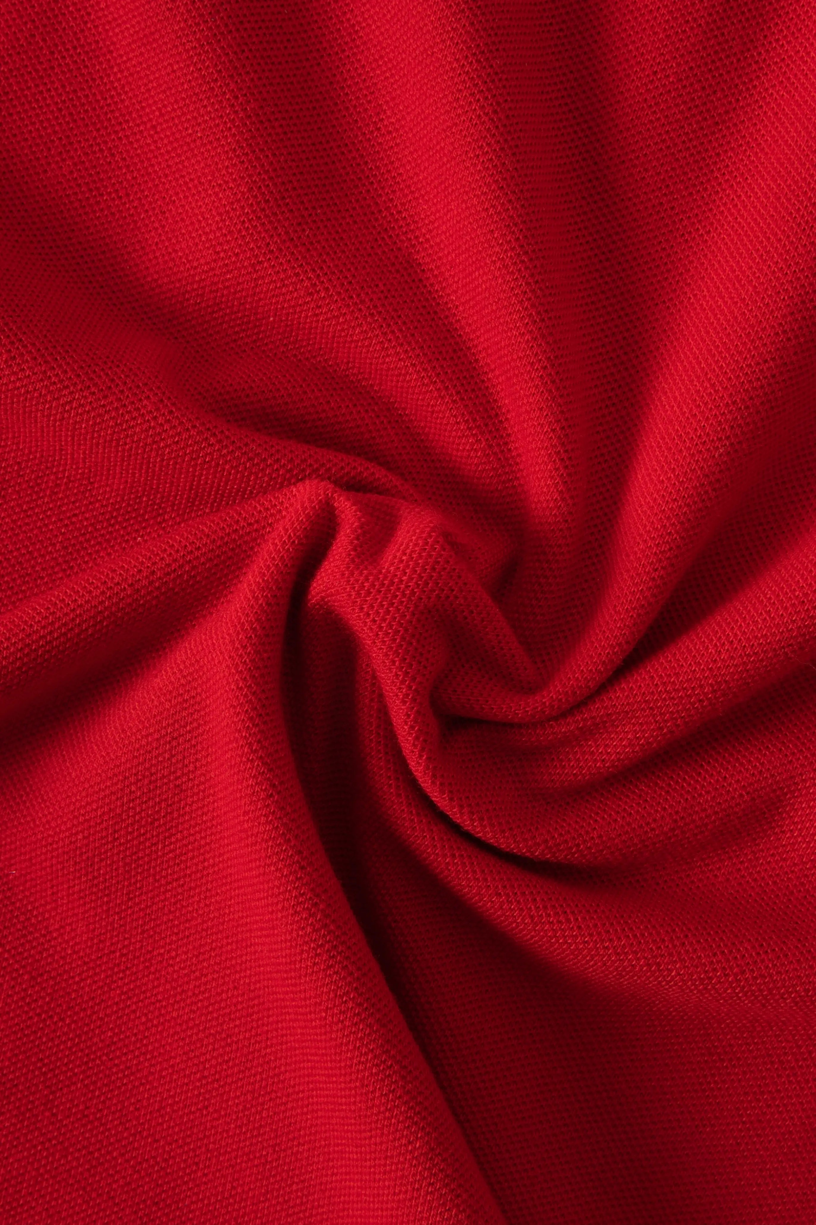POLO ESPAÑA MANGA CORTA COLOR ROJO