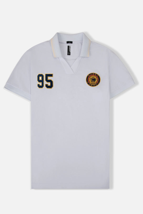 POLO COLOMBIA MANGA CORTA COLOR BLANCO OPTICO COLOMBIA