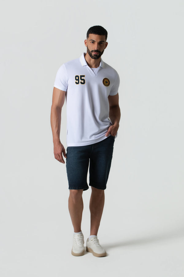 POLO COLOMBIA MANGA CORTA COLOR BLANCO OPTICO COLOMBIA
