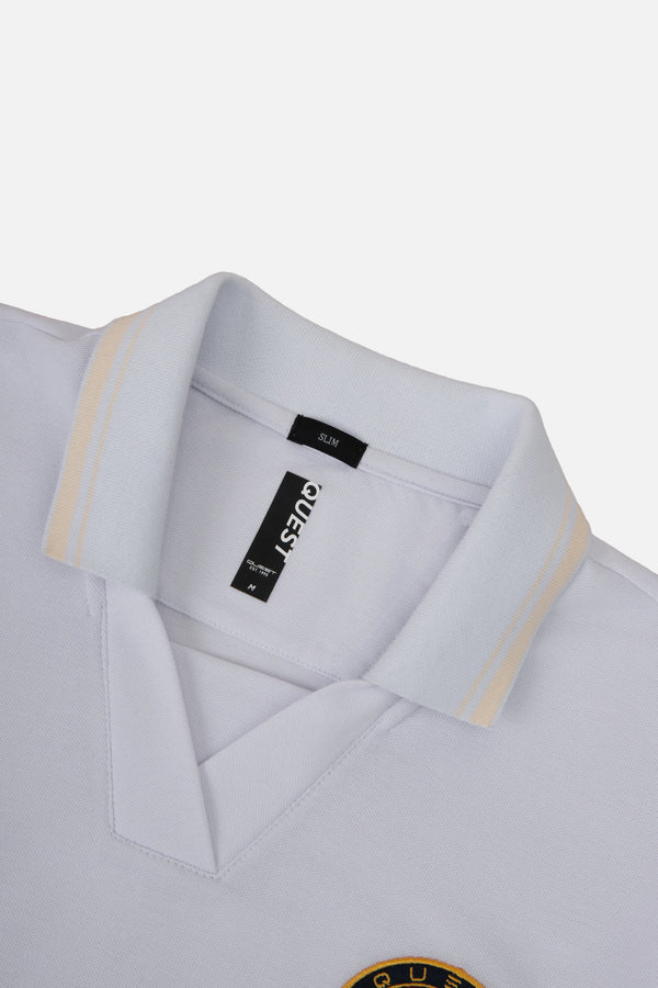POLO COLOMBIA MANGA CORTA COLOR BLANCO OPTICO COLOMBIA