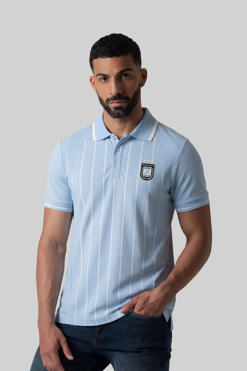 POLO ARGENTINA MANGA CORTA COLOR AZUL CHAMBRAY