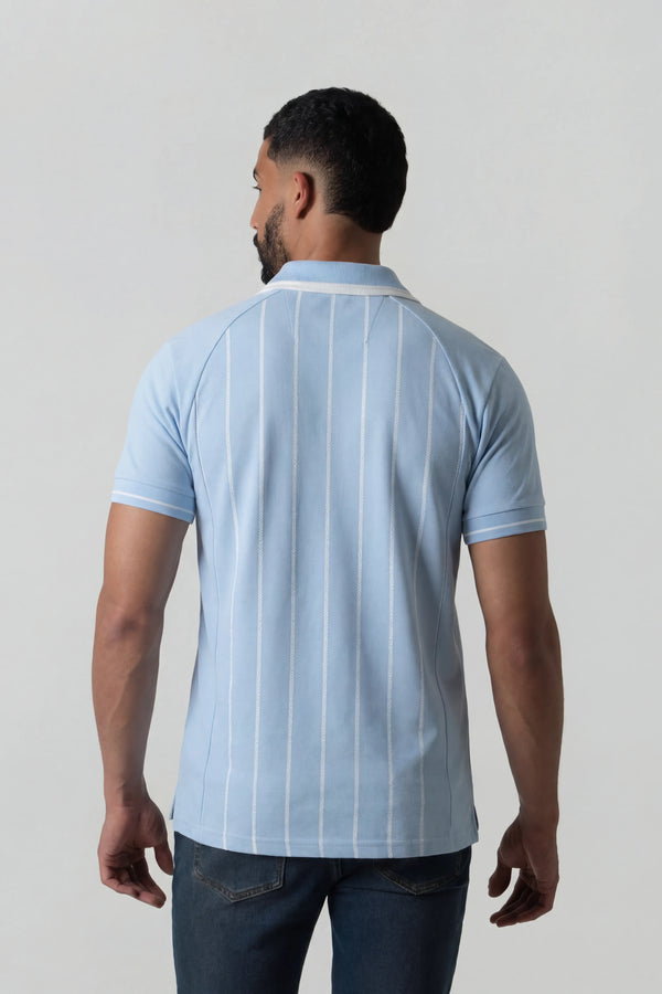 POLO ARGENTINA MANGA CORTA COLOR AZUL CHAMBRAY