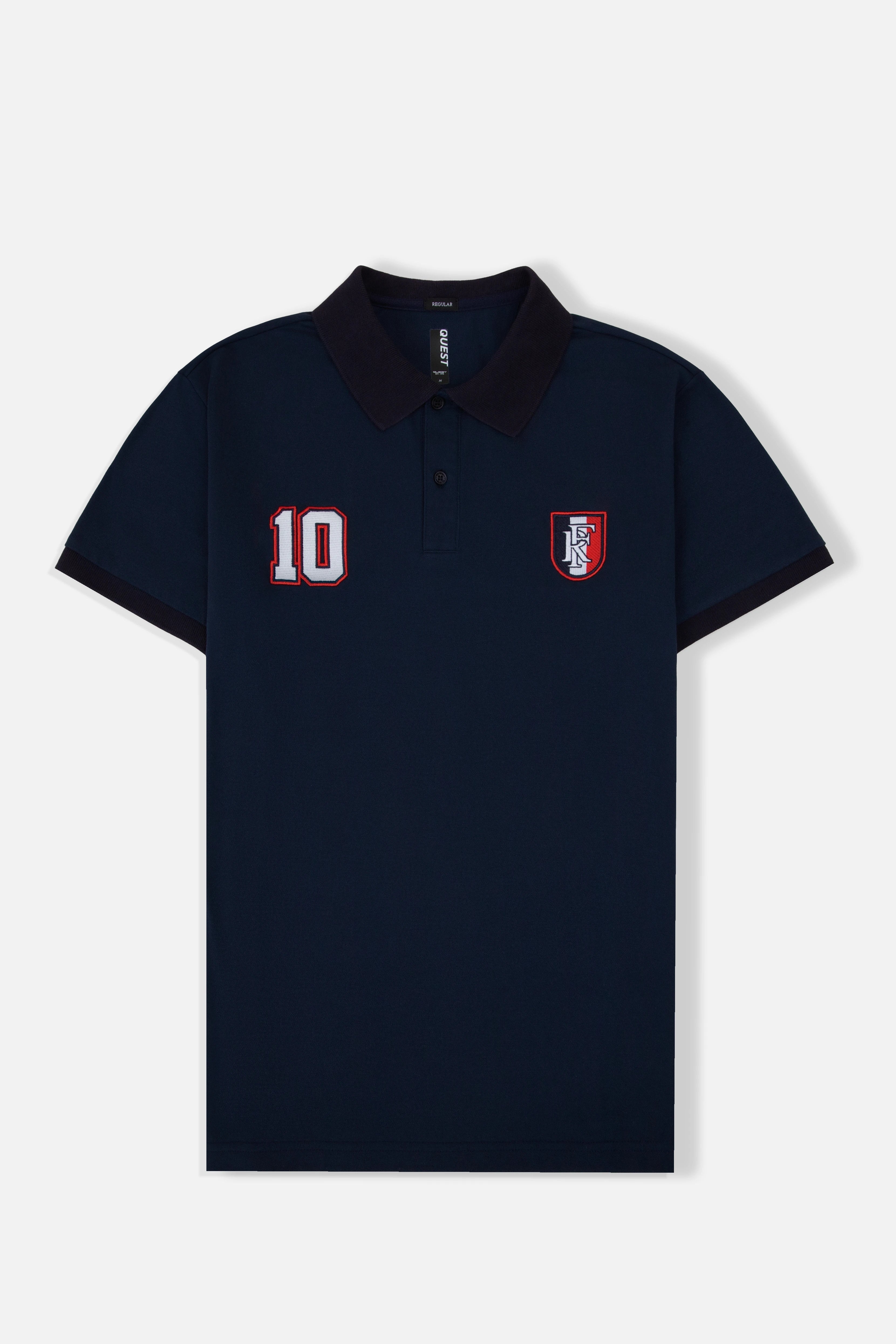 POLO FRANCIA MANGA CORTA COLOR AZUL OSCURO