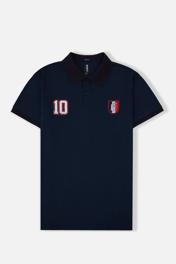 POLO FRANCIA MANGA CORTA COLOR AZUL OSCURO