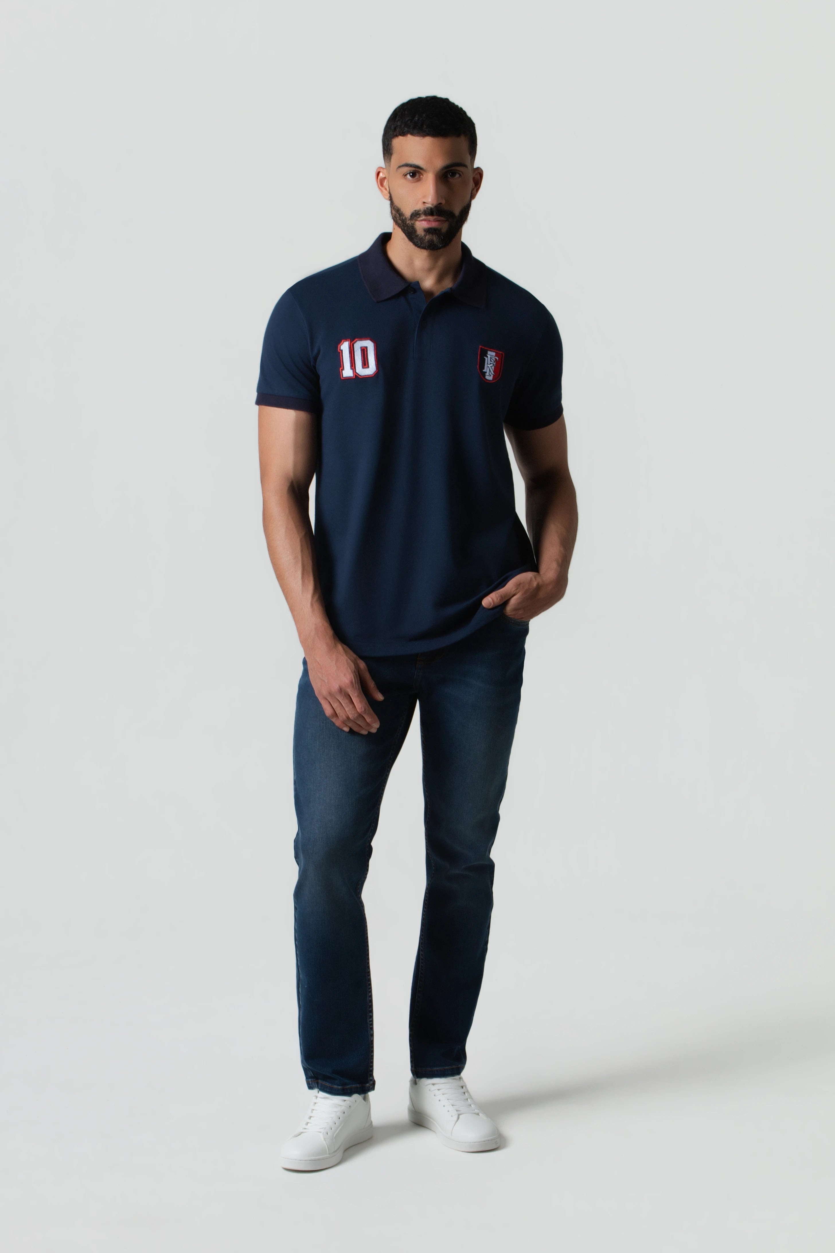 POLO MANGA CORTA COLOR AZUL OSCURO