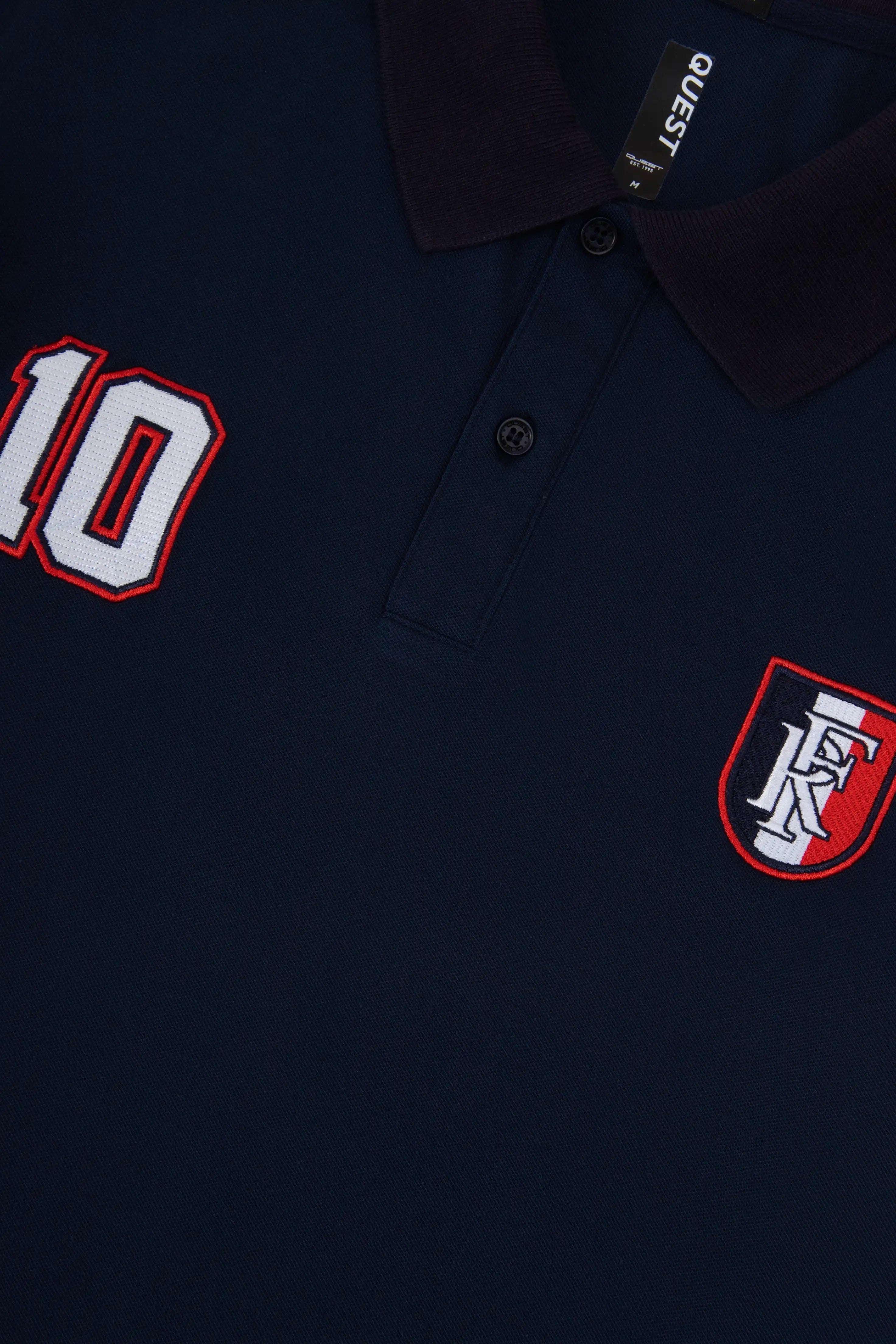 POLO FRANCIA MANGA CORTA COLOR AZUL OSCURO