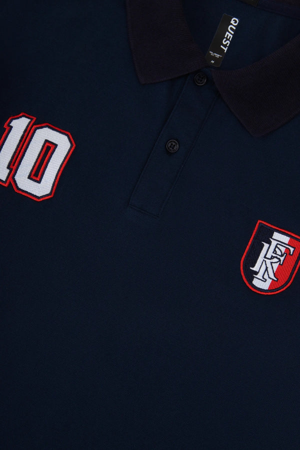 POLO FRANCIA MANGA CORTA COLOR AZUL OSCURO
