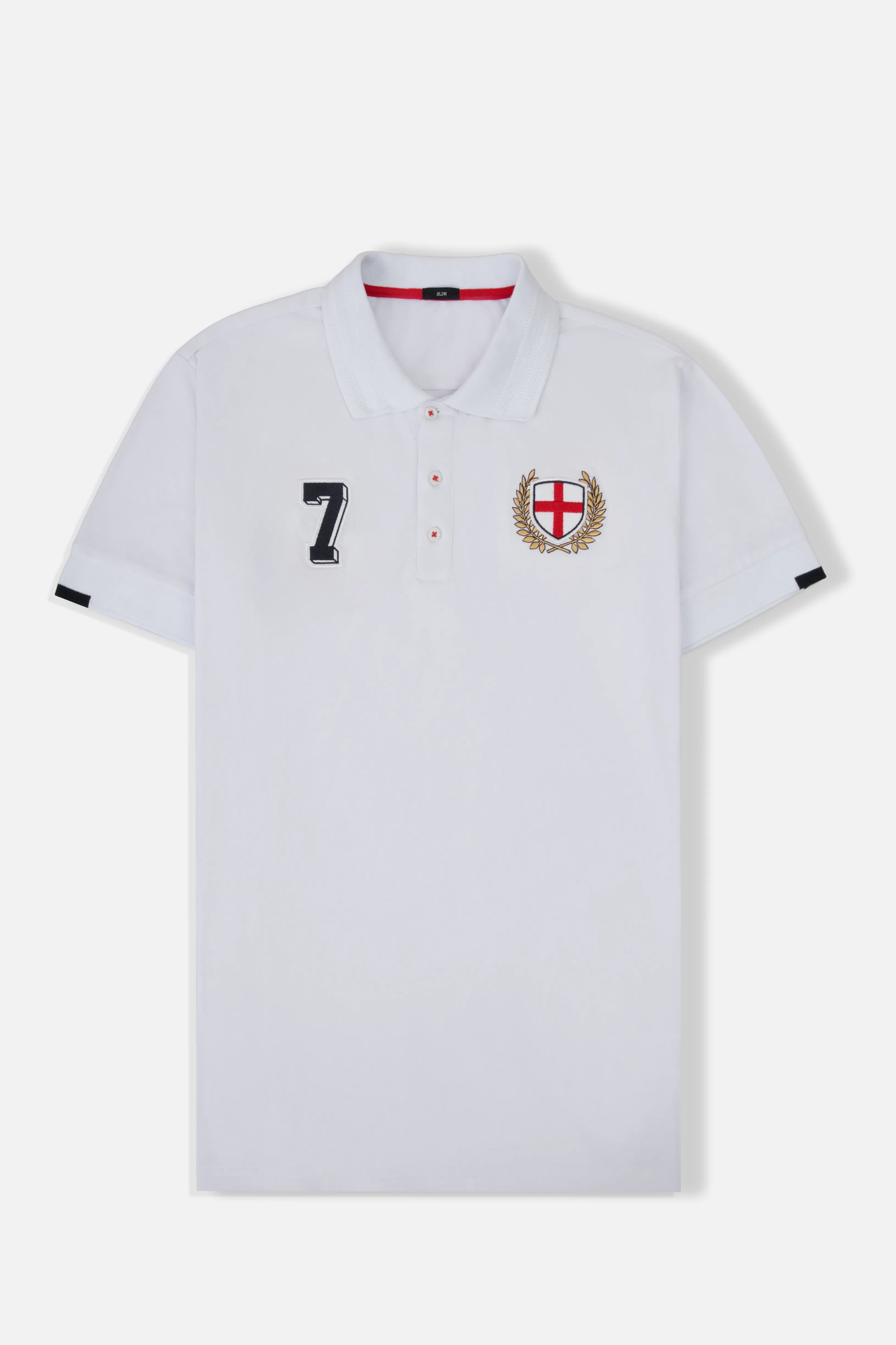 POLO INGLATERRA MANGA CORTA COLOR BLANCO OPTICO