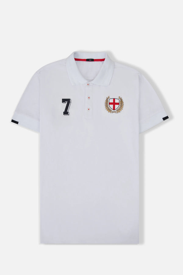 POLO INGLATERRA MANGA CORTA COLOR BLANCO OPTICO