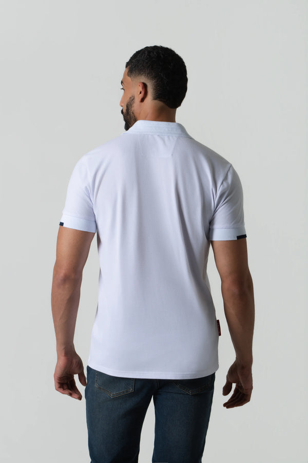 POLO INGLATERRA MANGA CORTA COLOR BLANCO OPTICO