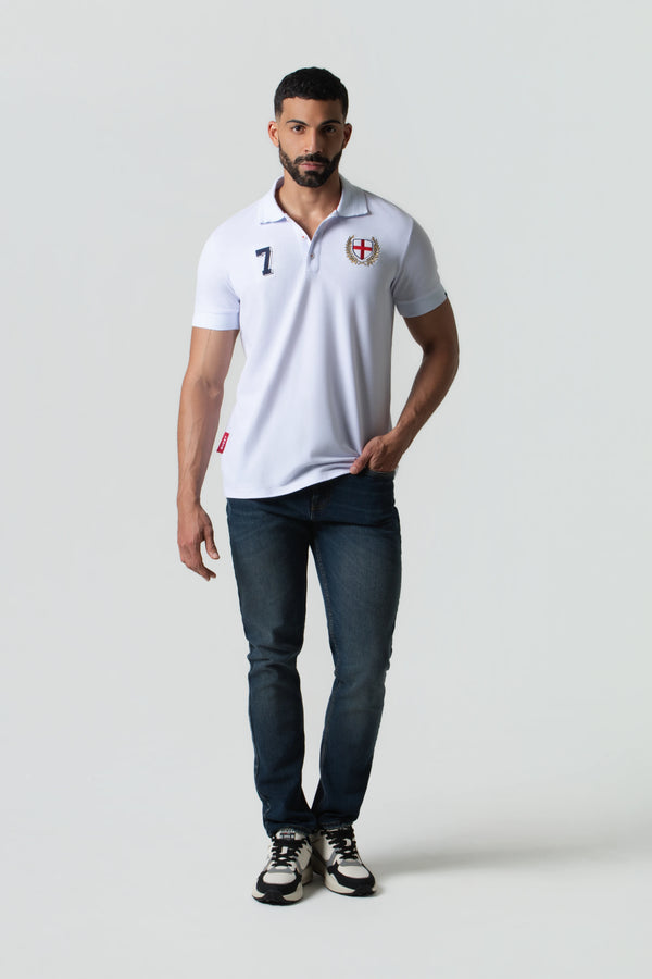 POLO INGLATERRA MANGA CORTA COLOR BLANCO OPTICO