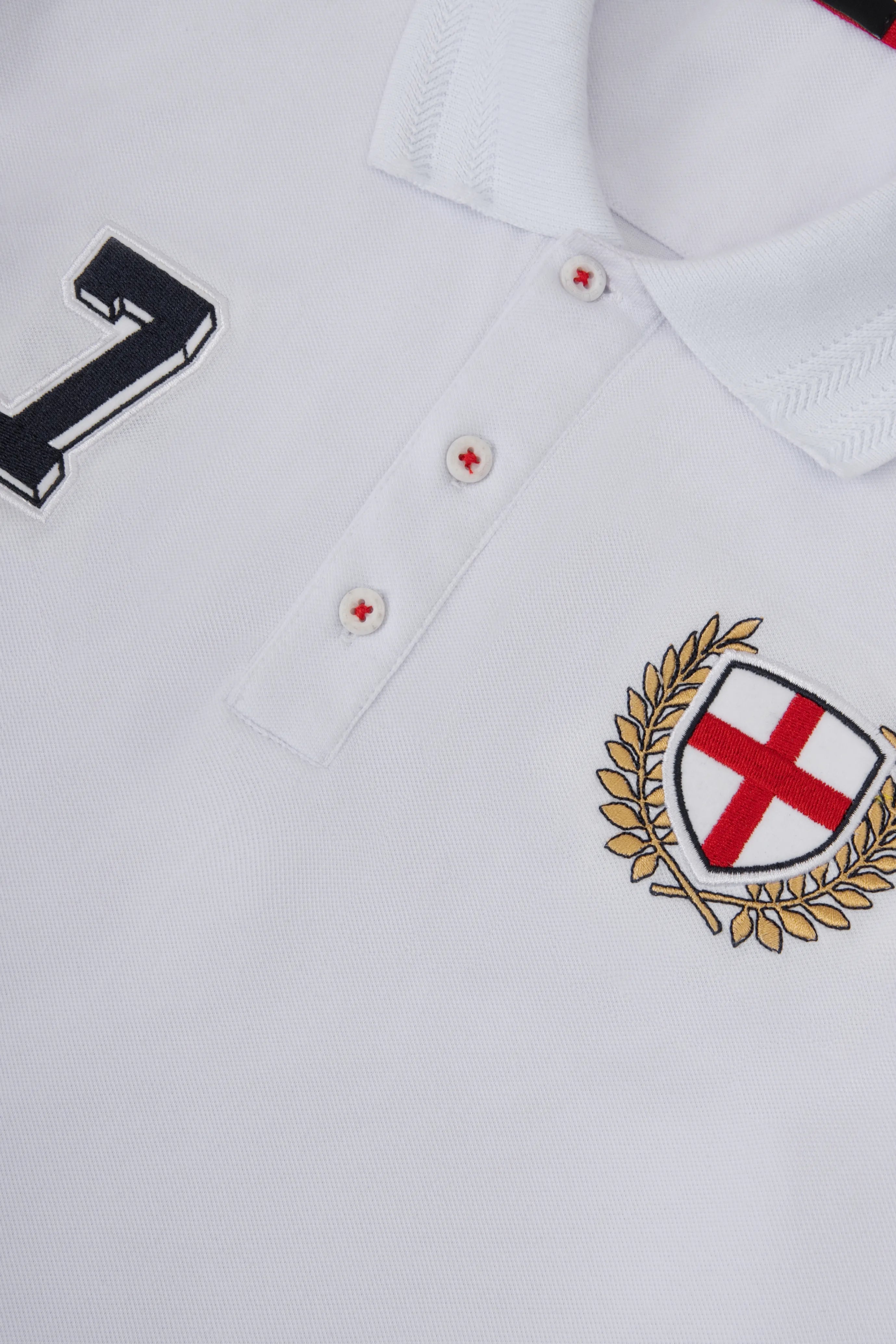 POLO INGLATERRA MANGA CORTA COLOR BLANCO OPTICO