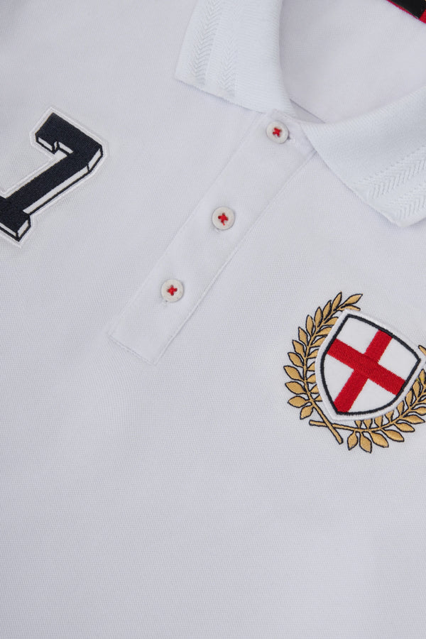 POLO INGLATERRA MANGA CORTA COLOR BLANCO OPTICO