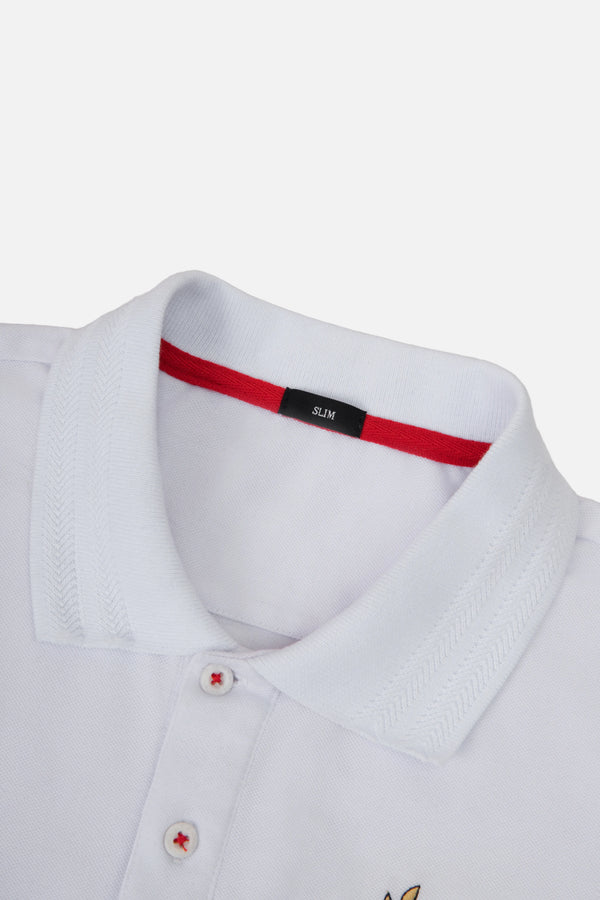 POLO INGLATERRA MANGA CORTA COLOR BLANCO OPTICO
