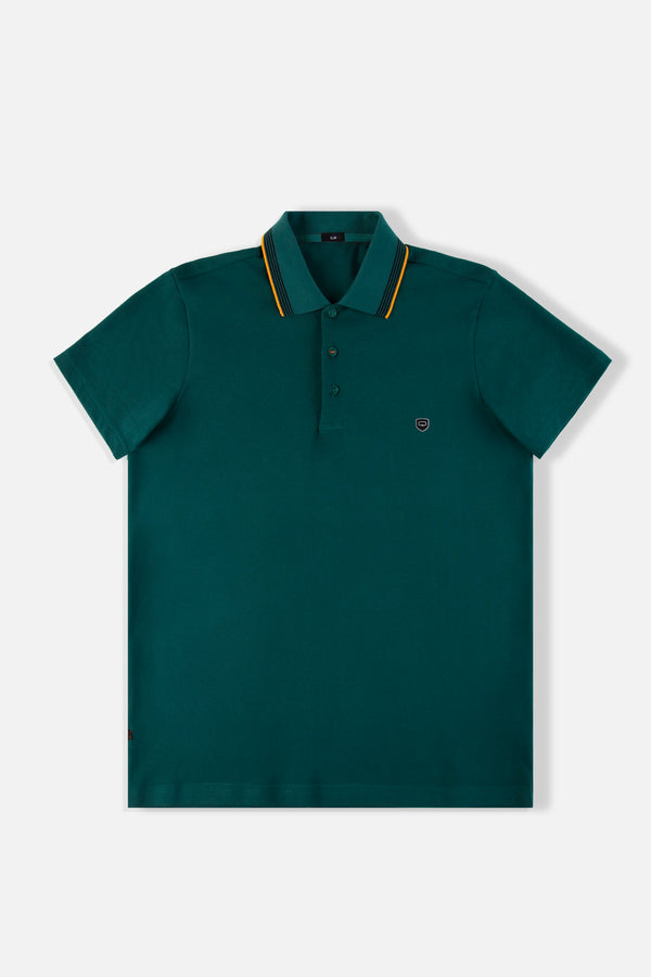 POLO MANGA CORTA COLOR VERDE TEAL