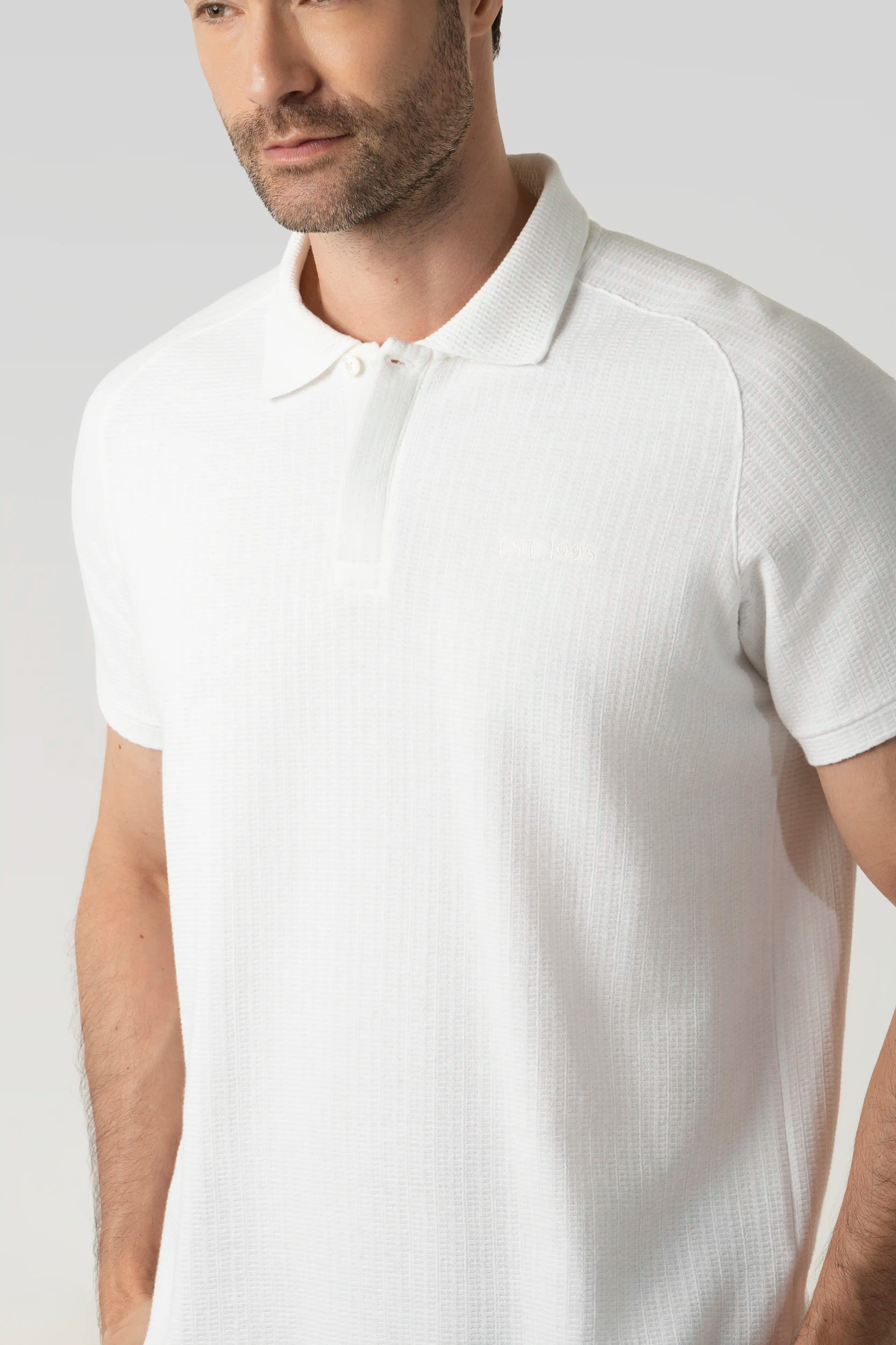 POLO MANGA CORTA COLOR IVORY