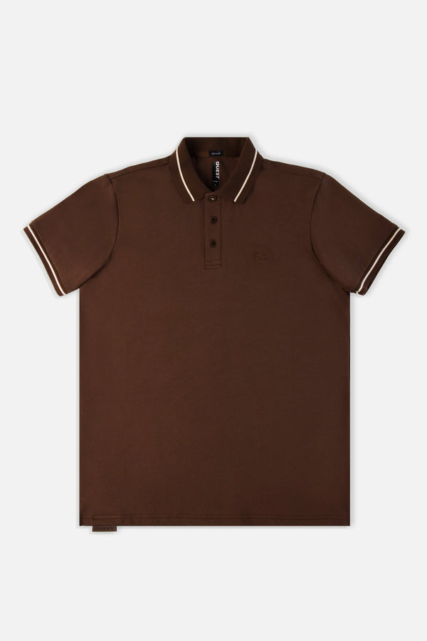 POLO MANGA CORTA COLOR SHAVED CHOCOLATE