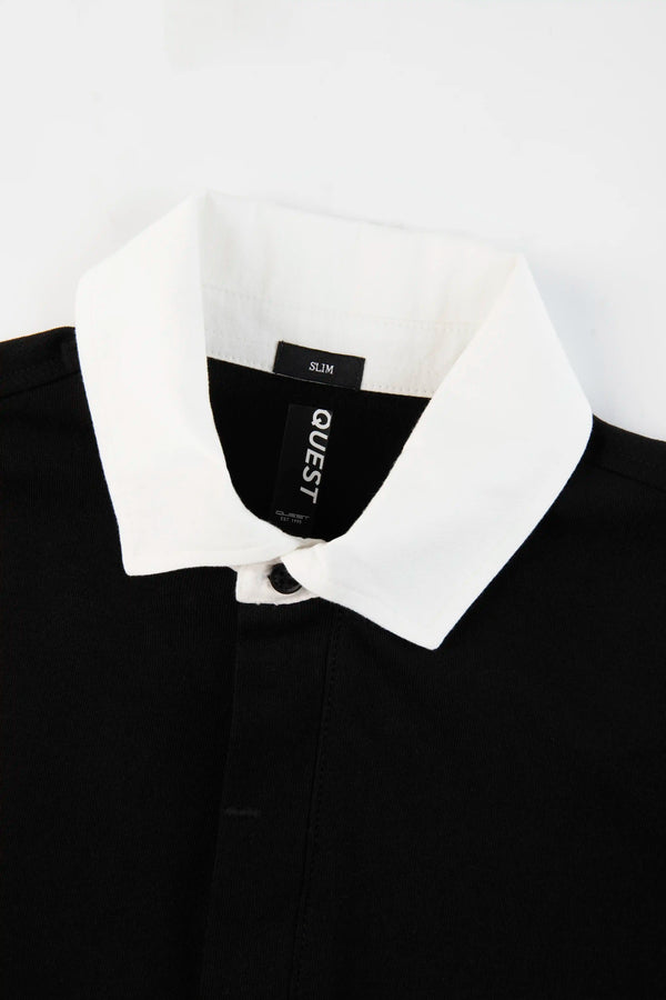 POLO MANGA CORTA COLOR NEGRO