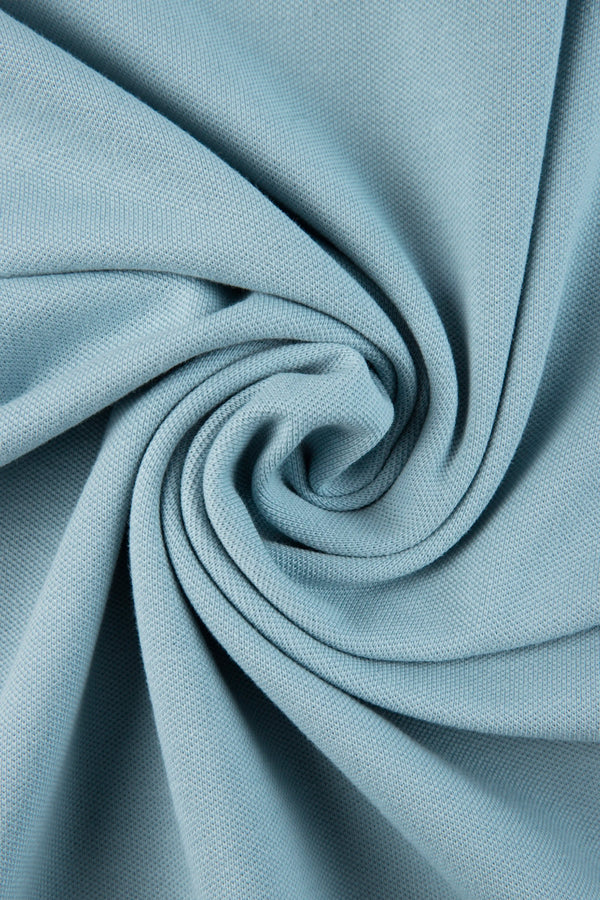 POLO MANGA CORTA COLOR AZUL GLACIAR
