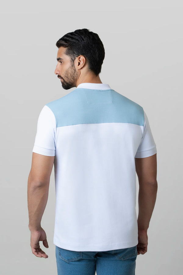 POLO MANGA CORTA COLOR BLANCO OPTICO