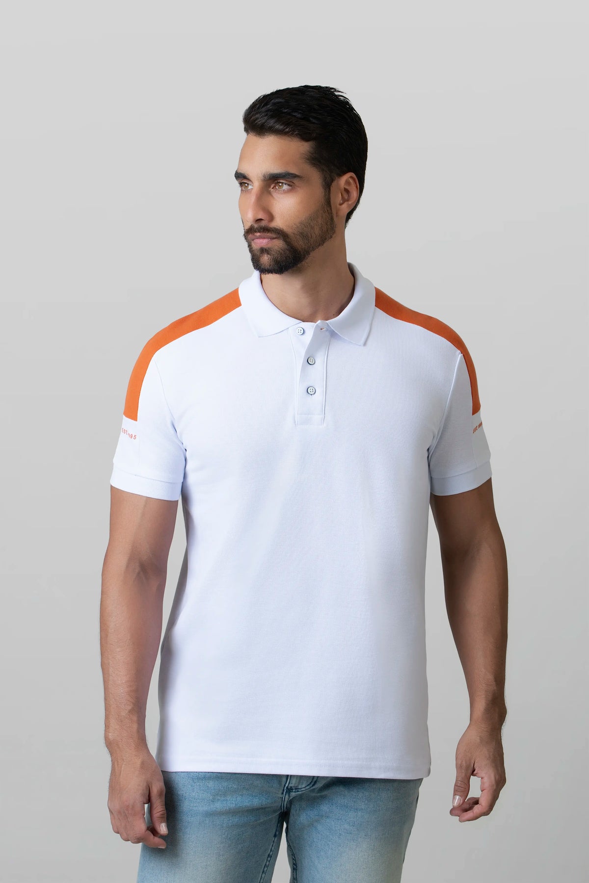 POLO MANGA CORTA COLOR BLANCO OPTICO